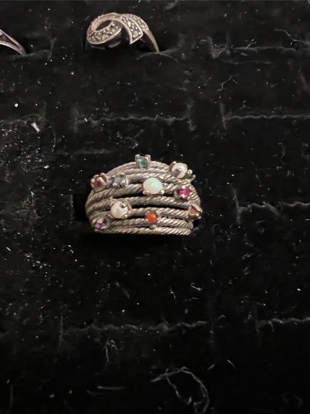 Intricate Ropes Sterling Silver w Opals and gemstones